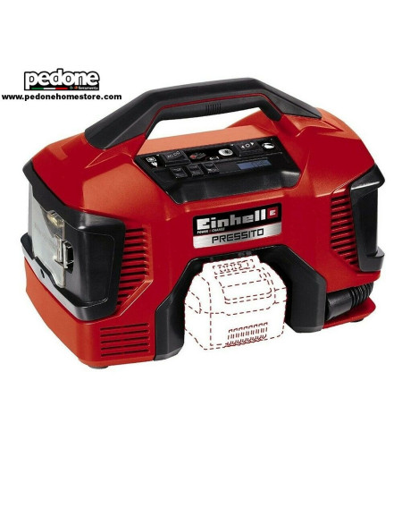 Einhell 4020460 Compressore Portatile Pressito 11 Bar Corrente E Batteria Power