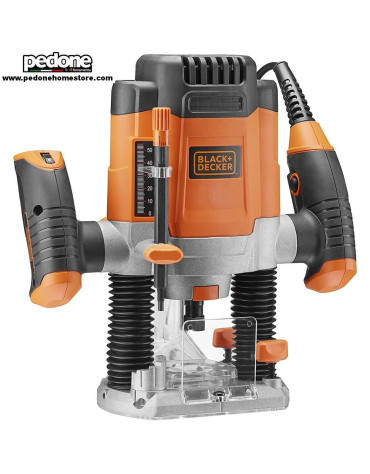 Fresatrice verticale elettrica Potenza 1200 W + 6 frese Black Decker KW1200EKA