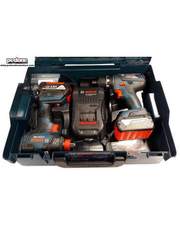 SET 2 AVVITATORI CON BATTERIA BOSCH 4.0AH GSR18-28+GDX18