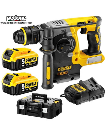 DEWALT DCH273P2T TRAPANO/TASSELLATORE SDS PLUS BRUSHLESS 18V BATTERIE 5Ah -2 BATTERIE