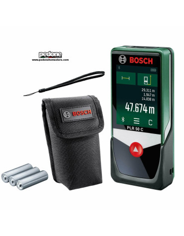 Bosch PLR 50 C Distanziometro Laser Connect, 0.1 W, 4.5 V, Verde, m (r0k)