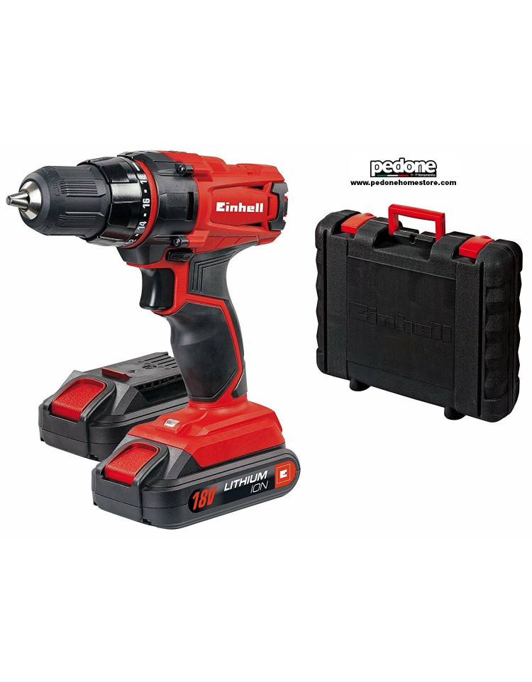 EINHELL TC-CD 18-2 Li (2x1,5 Ah) - Trapano avvitatore a batteria