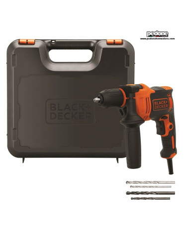 Black & Decker Trapano percussione 2 velocità 710 W + valigetta BEH710KQS