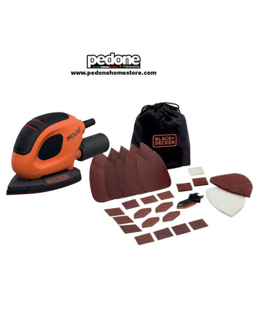 Black + Decker Levigatrice Mouse con 15 accessori e softbag BEW230BC