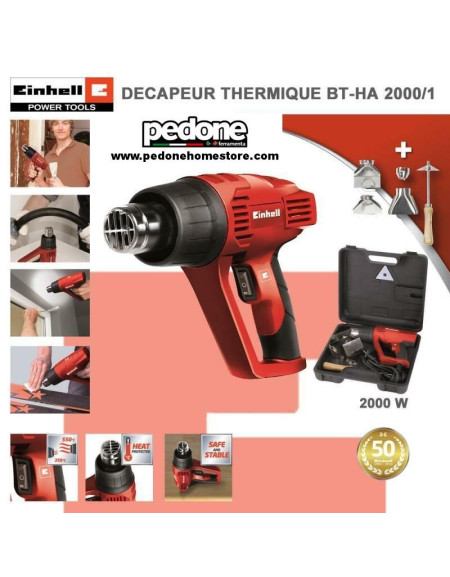 Termosoffiatore Pistola ad aria calda Einhell TH-HA 2000/1 regolabile 2000W KIT