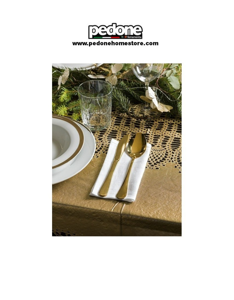 SERVIZIO 24 POSATE EFFETTO ORO TOGNANA ANTONY GOLDEN CUCINA ACCESSORI  POSATERIA - Pedone S.r.l. Dept Store