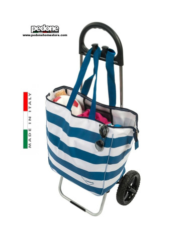 Carrello per la spiaggia 2 ruote con Borsa mare - Aurora mod. Positano