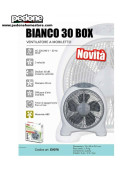 VENTILATORE DA APPOGGIO TAVOLO BOX DIAMETRO 30 CM 50W CFG EV076 BIANCO CON TIMER