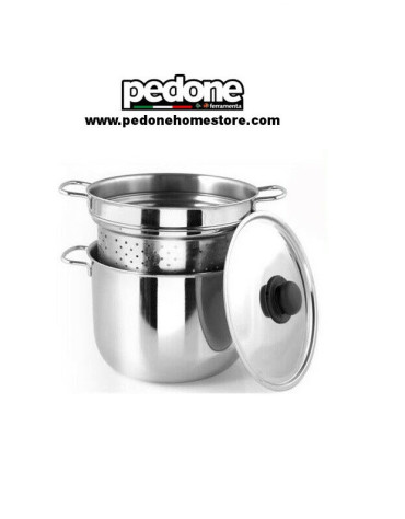 PENTOLA CUOCIPASTA IN ACCIAIO INOX CON COPERCHIO D.22 CM GNALI