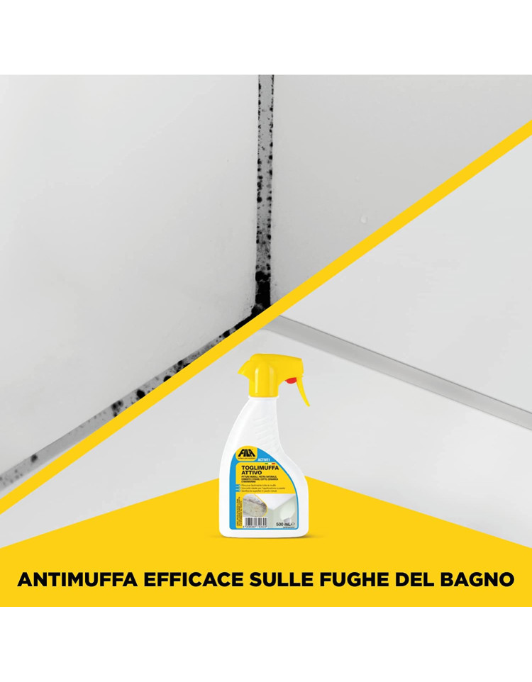 Spray Antimuffa Fila Active 1 500ml Antimuffa Spray Rimuove Rapidamente la  muffa - Pedone S.r.l. Dept Store