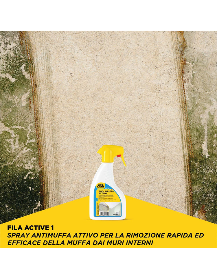 FILA ACTIVE2 Protettivo Anti Muffa per Muri Interni 500ml