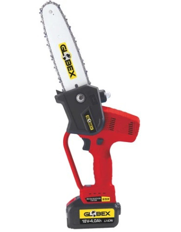 Globex Mini Sega Per Potatura GX 20 SP Con 2 Batterie Al Litio 18V-4,0AH