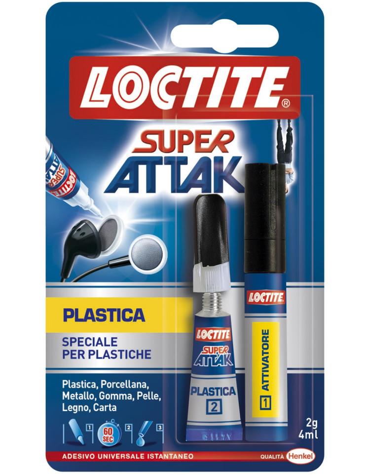 LOCTITE Super Attak Plastica 2g+4ml - Pedone S.r.l. Dept Store
