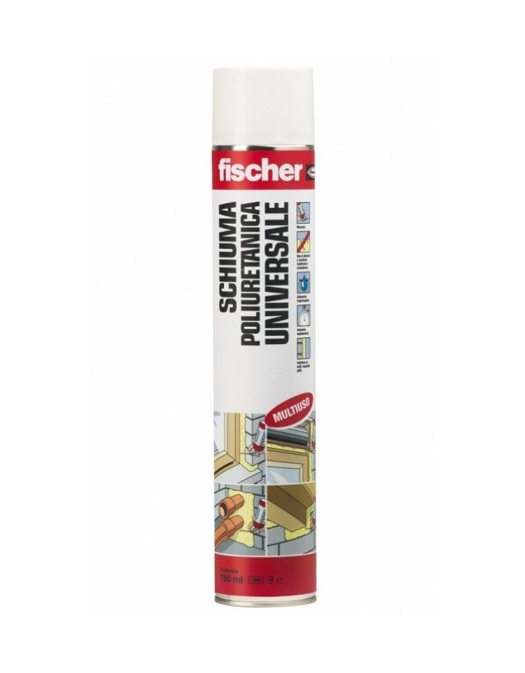 FISCHER SCHIUMA POLIURETANICA ISOLANTE SIGILLANTE MANUALE EDILIZIA 750 ml -  Pedone S.r.l. Dept Store