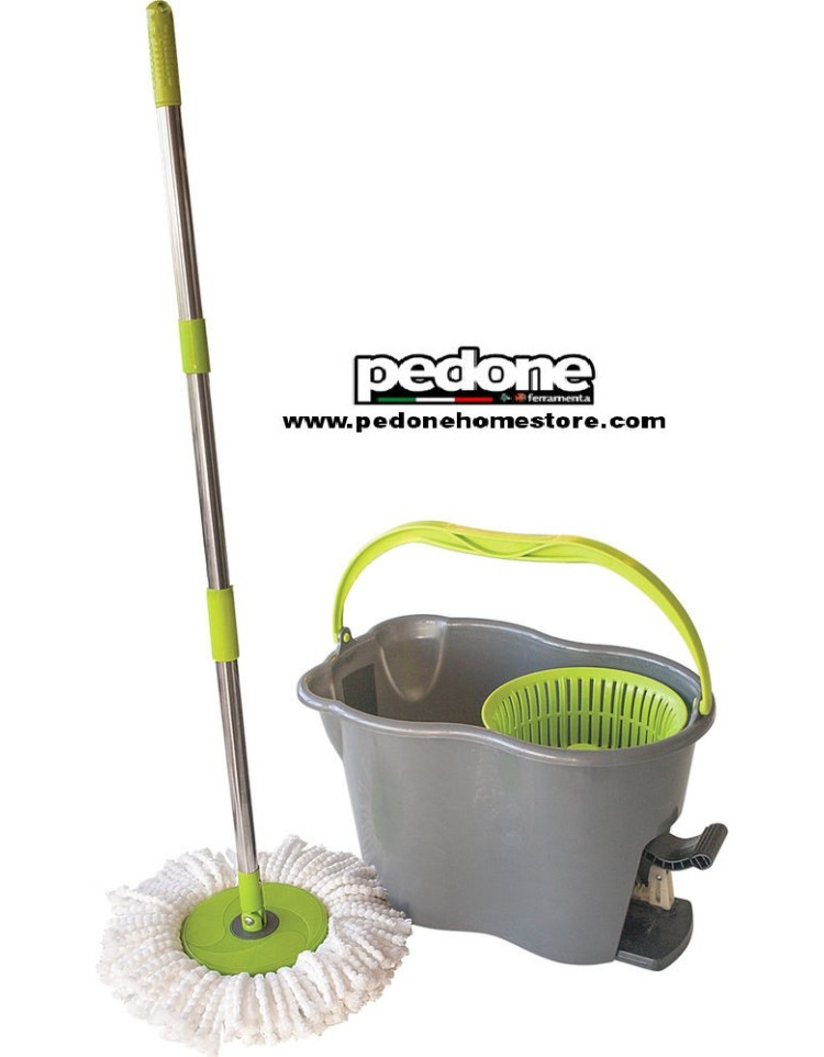 Secchio Mega Strizzo rotante con pedale per strizzare il mocio 16L - Pedone  S.r.l. Dept Store