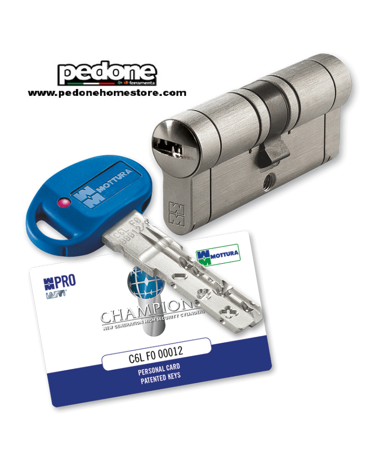 Cilindro europeo mottura champions pro 3 1 chiave cantiere pedone ... Chiave serratura europea