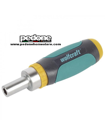 Mini cacciavite manuale con cricchetto, inclusi 5 inserti Wolfcraft 1237000