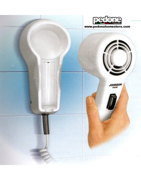 Asciugacapelli Johnson phon da parete hotel 1000 watt asciuga capelli -  Pedone S.r.l. Dept Store