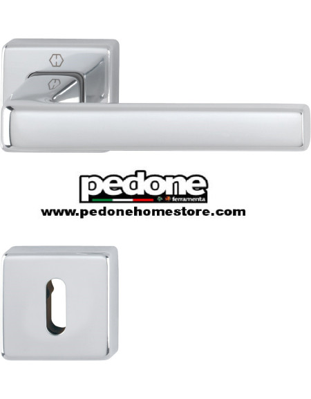 Maniglia Dublin Hoppe Per Porte Interne Cromo Lucido Alluminio Bocc Patent