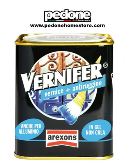 VERNIFER AREXONS PITTURA SMALTO GEL BRILLANTE VERNICE ANTIRUGGINE 2 in 1 0,750ml