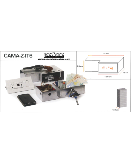 CASSAFORTE CASSETTO PORTA VALORI A SCOMPARSA FINTA PRESA INVISIBILE CAMA-Z-IT6