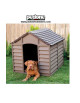 CUCCIA PER CANI PVC RESINA GRANDE 86X84,5X82 MARRONE ESTERNO