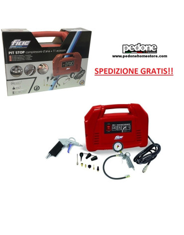 Valigia compressore aria portatile manutenzioni FIAC PIT STOP 1,5HP +11 pezzi SPEDIZIONE GRATIS!