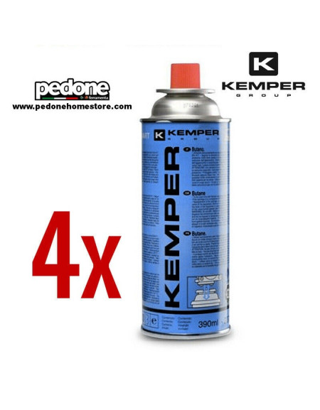 4 BOMBOLETTA GAS BUTANO 390 ML 227 GR RICARICA KEMPER FORNELLO CAMPEGGIO  TRASPORTO GRATIS! - Pedone S.r.l. Dept Store