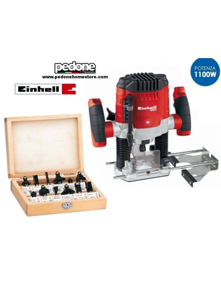 Fresatrice verticale 1100W con set 12 frese in box Einhell - TH-RO 1155 E KIT